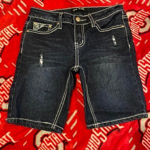 ZCO girls jean embellished shorts size 10. NWOT